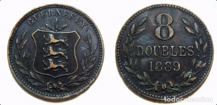 Monedas antiguas de Europa: MONEDA. DE GUERNESEY 8 DOUBLES 1889 - Foto 1