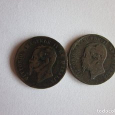 Monedas antiguas de Europa: 2 MONEDAS DE 5 CENTESIMI. ITALIA. VICTOR MANUEL, 1861 Y 1867.. Lote 235870300