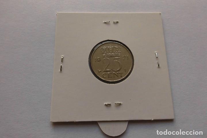 Monedas antiguas de Europa: Holanda 25 Cent 1971 - Foto 2