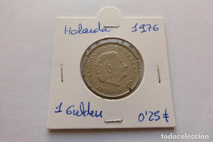 Monedas antiguas de Europa: Holanda 1 Gulden 1976 - Foto 1