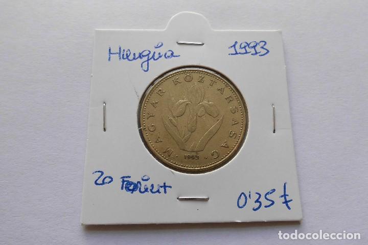 Monedas antiguas de Europa: Hungria 20 Forint 1993 - Foto 1