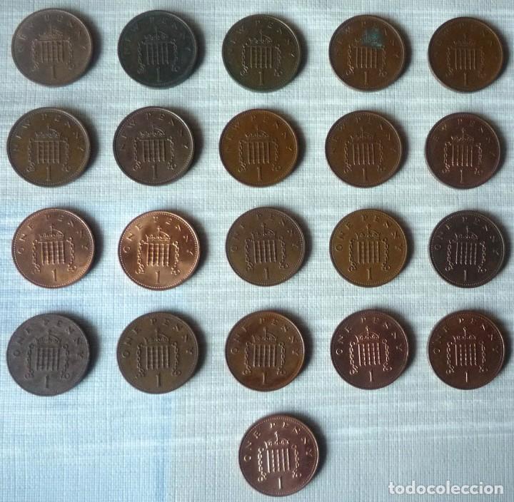 Monedas antiguas de Europa: LOTE DE 21 MONEDAS DE 1 PENNY Y DE 1 NEW PENNY. TODAS CON A&Ntilde;OS DIFERENTES