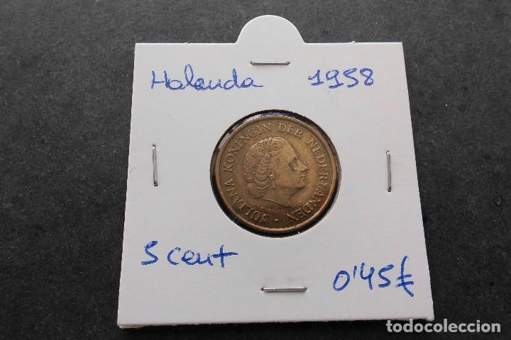 Monedas antiguas de Europa: Holanda 5 cent 1958 - Foto 1