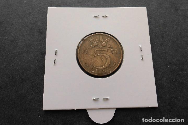 Monedas antiguas de Europa: Holanda 5 cent 1958 - Foto 2