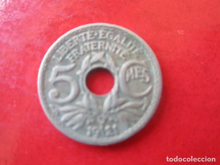 Monedas antiguas de Europa: Francia. 5 centimos de 1921 - Foto 1