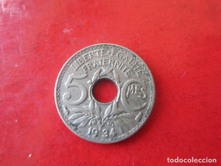 Monedas antiguas de Europa: Francia. 5 centimos de 1934 - Foto 1