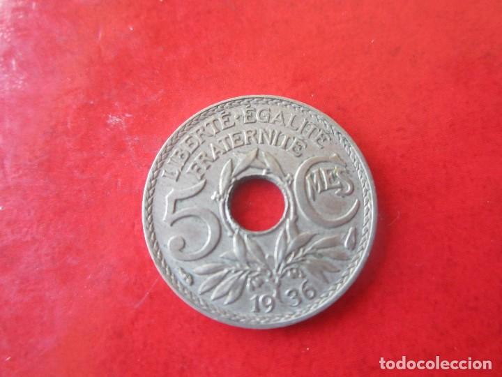 Monedas antiguas de Europa: Francia. 5 centimos de 1936 - Foto 1
