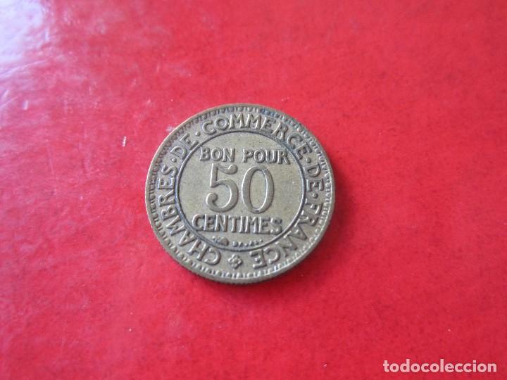 Monedas antiguas de Europa: Francia. 50 centimos de 1923 - Foto 2