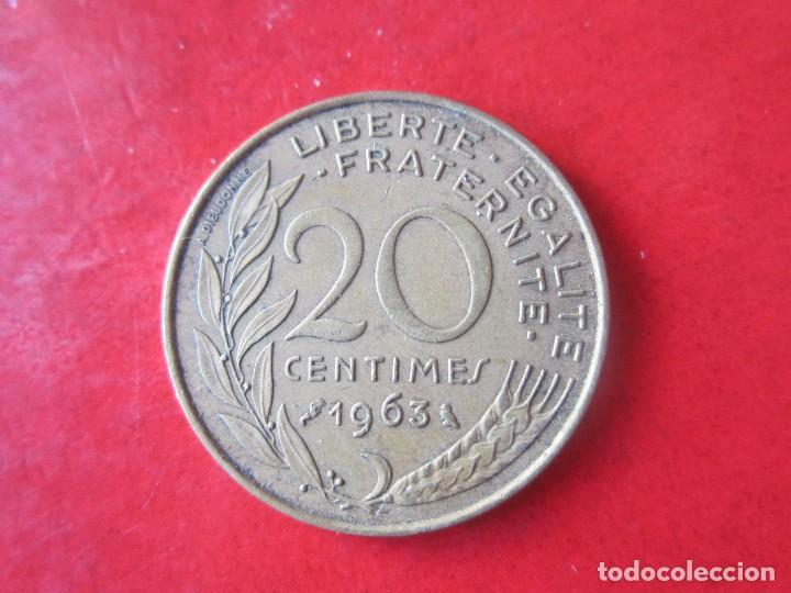 Monedas antiguas de Europa: Francia. 20 centimos de 1963 - Foto 1