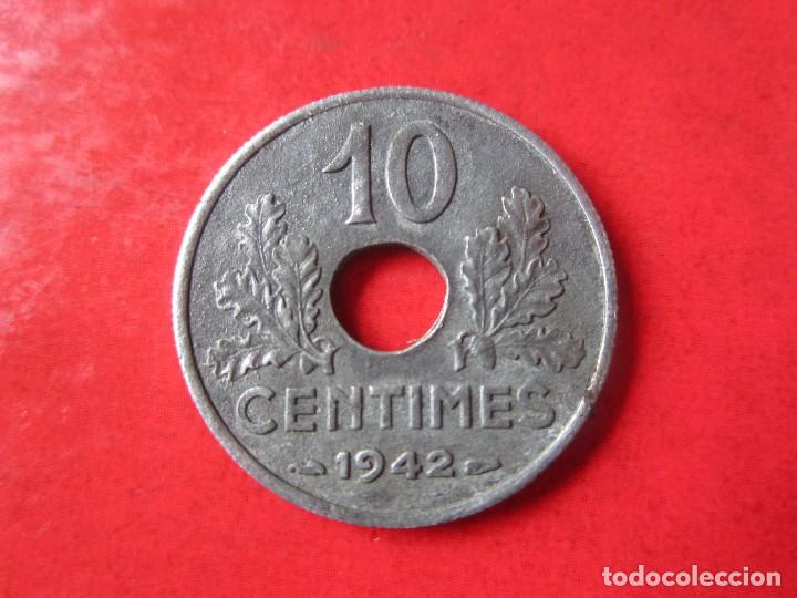 Monedas antiguas de Europa: Francia. 10 centimos de 1942 - Foto 1