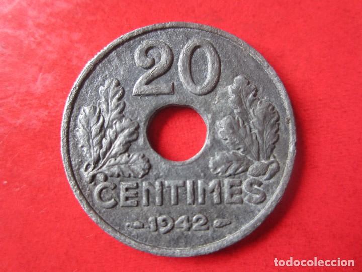 Monedas antiguas de Europa: Francia. 20 centimos de 1942 - Foto 1