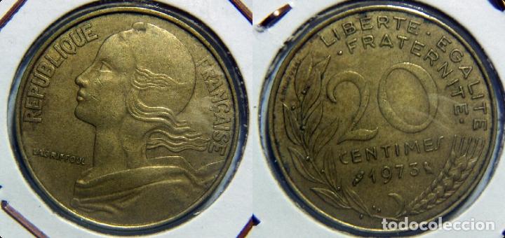 Monedas antiguas de Europa: MONEDA DE FRANCIA 20 CENTIMOS 1973 - Foto 1