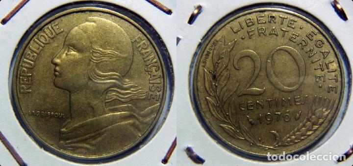 Monedas antiguas de Europa: MONEDA DE FRANCIA 20 CENTIMOS 1976 - Foto 1
