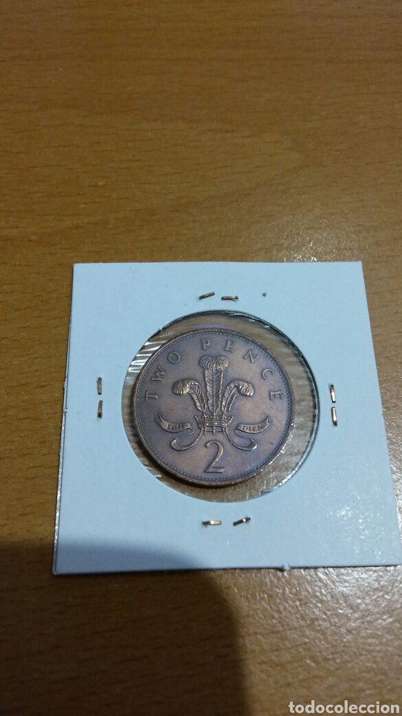 Monedas antiguas de Europa: Moneda de Inglaterra 2 peniques 1987 - Foto 2
