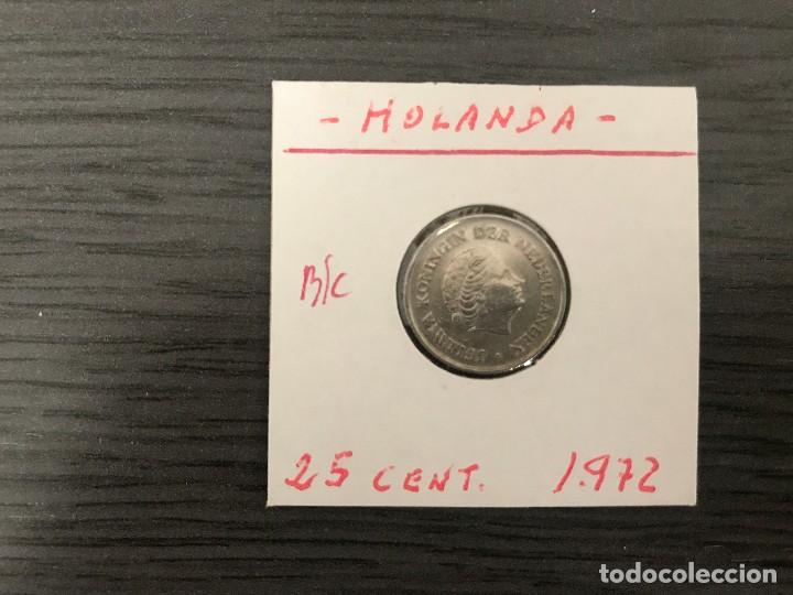 Monedas antiguas de Europa: HOLANDA 25 CENTIMOS 1972  KM 183 - Foto 1
