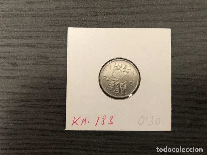 Monedas antiguas de Europa: HOLANDA 25 CENTIMOS 1972  KM 183 - Foto 2