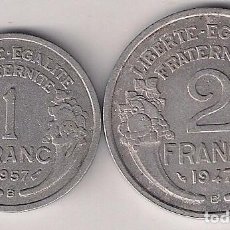 Monete antiche di Europa: FRANCIA - 1 Y 2 FRANCOS 1957B -1947B - KM#885A.2 - 886A.2. Lote 89077912