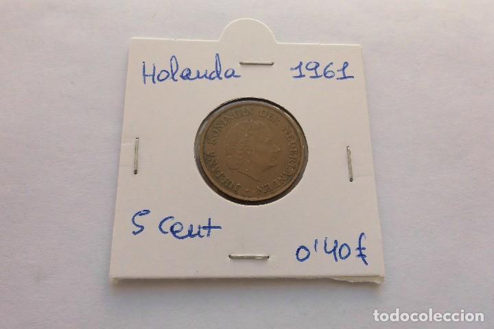 Monedas antiguas de Europa: Holanda 5 cent 1961 - Foto 1