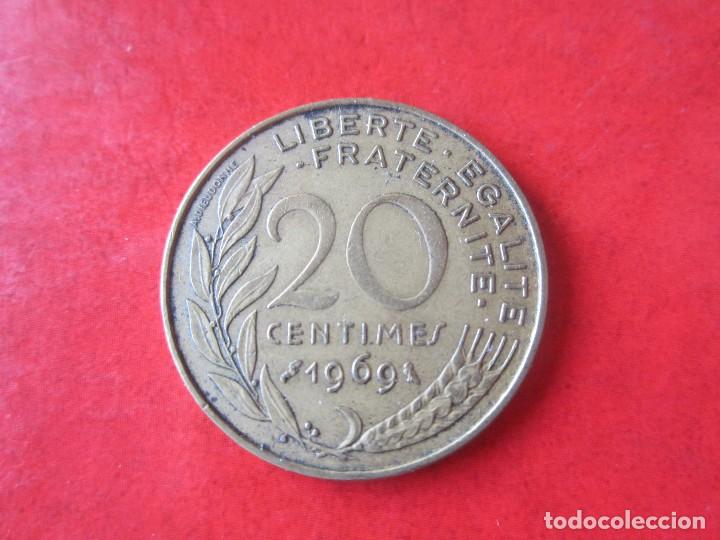 Monedas antiguas de Europa: Francia. 20 centimos de 1969 - Foto 1