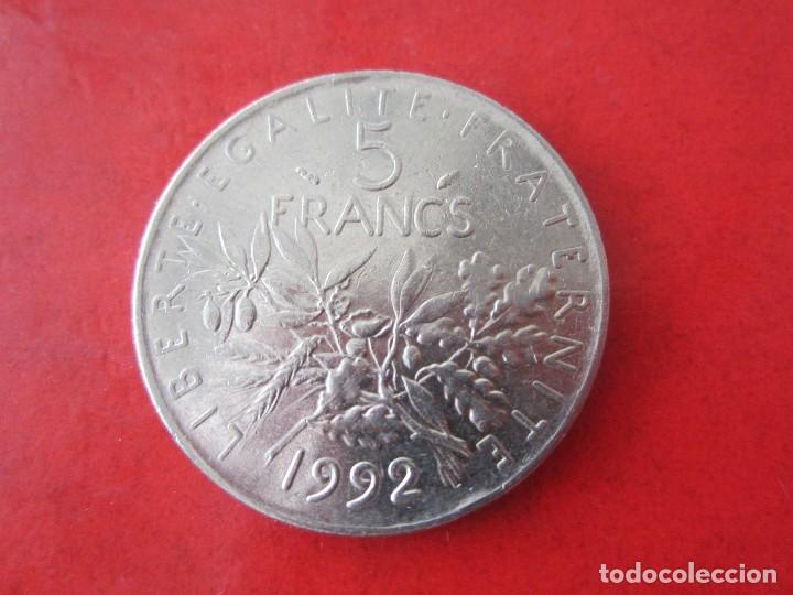 Monedas antiguas de Europa: Francia. 5 francos de 1992. - Foto 1