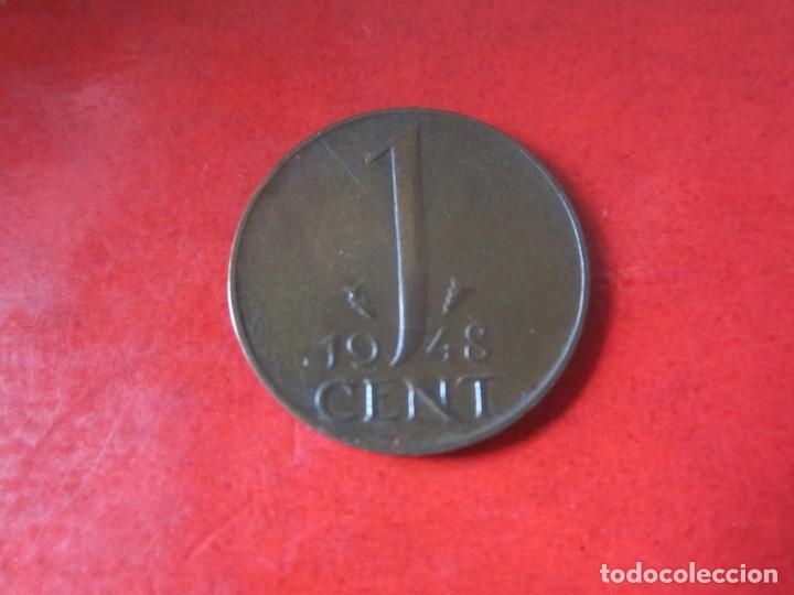 Monedas antiguas de Europa: Holanda. 1 centimo de 1948 - Foto 2