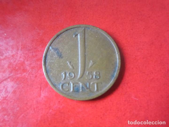 Monedas antiguas de Europa: Holanda. 1 centimo de 1958 - Foto 1