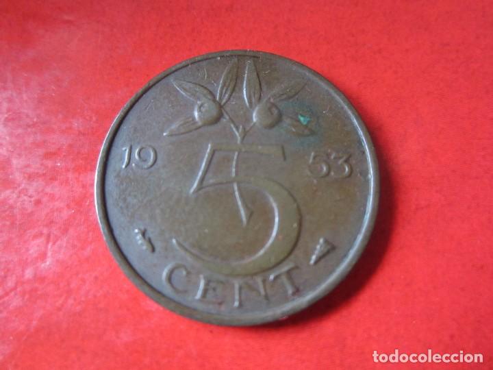 Monedas antiguas de Europa: Holanda. 5 centimos de 1953 - Foto 1