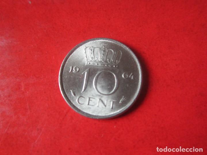 Monedas antiguas de Europa: Holanda. 10 centimos de 1964 - Foto 2