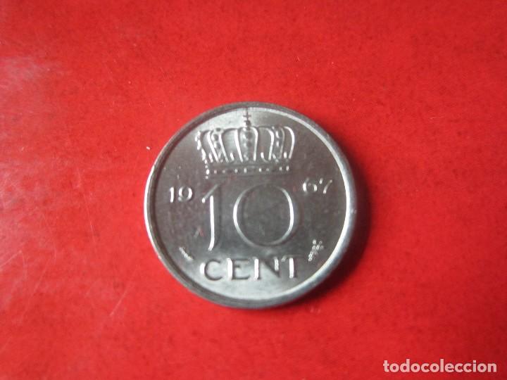 Monedas antiguas de Europa: Holanda. 10 centimos de 1967 - Foto 2