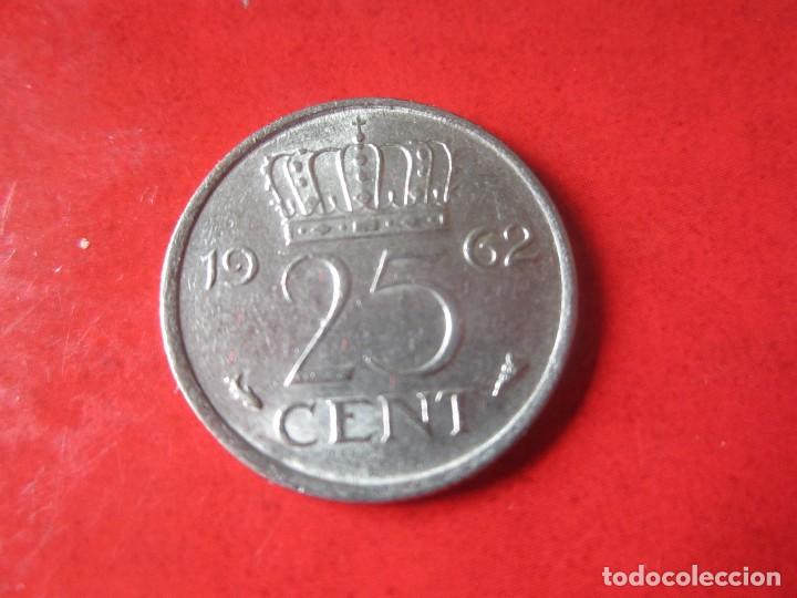 Monedas antiguas de Europa: Holanda. 25 centimos de 1962 - Foto 2