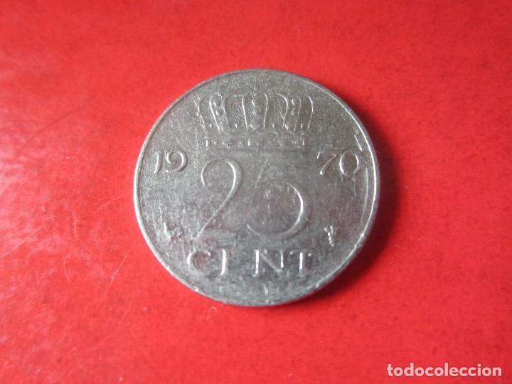 Monedas antiguas de Europa: Holanda. 25 centimos de 1970 - Foto 2