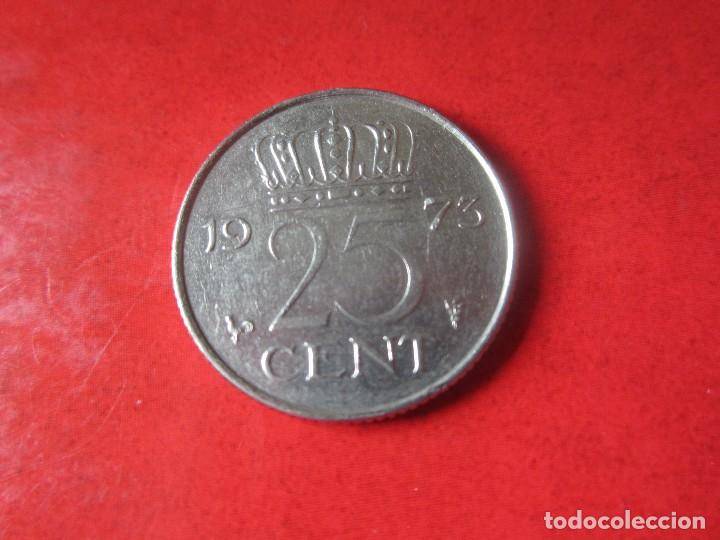 Monedas antiguas de Europa: Holanda. 25 centimos de 1973 - Foto 2