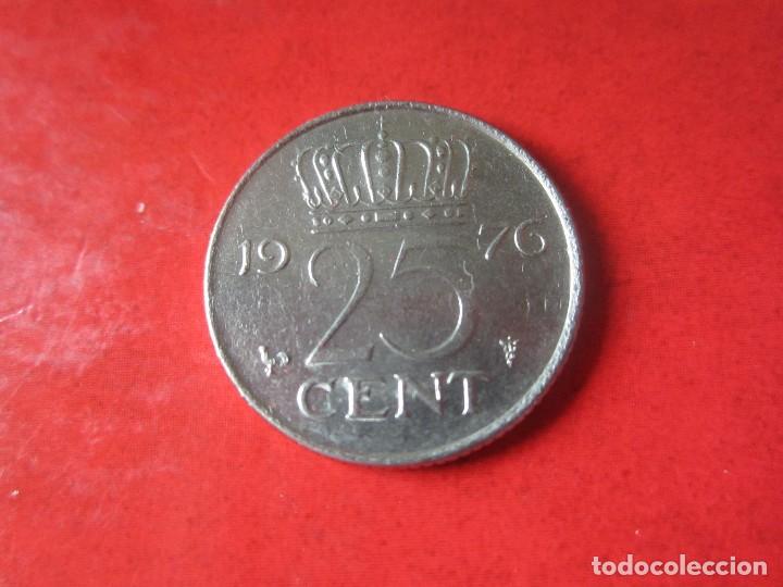 Monedas antiguas de Europa: Holanda. 25 centimos de 1976 - Foto 2