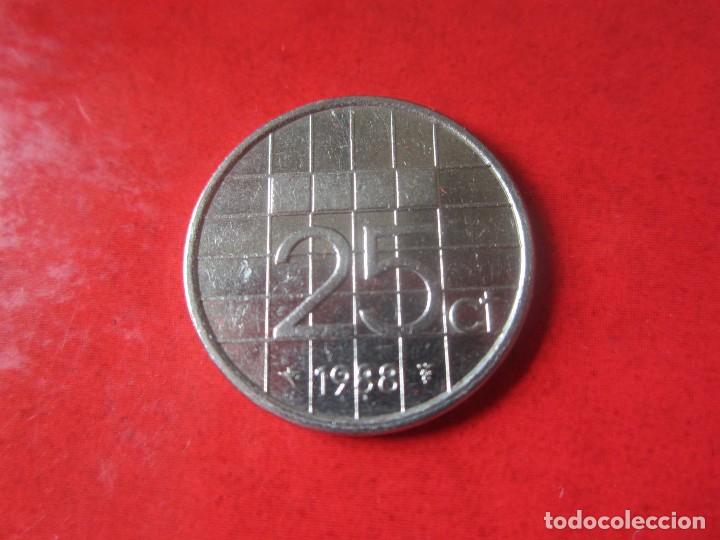 Monedas antiguas de Europa: Holanda. 25 centimos de 1988 - Foto 2