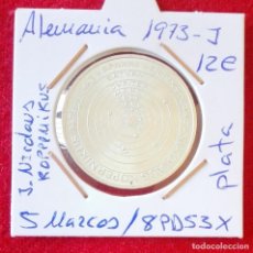 Monedas antiguas de Europa: ALEMANIA - MONEDA DE PLATA - 5 FRANCOS DEL AÑO 1973 J - J. NICOLAUS COPPERNIKUS. Lote 91628405