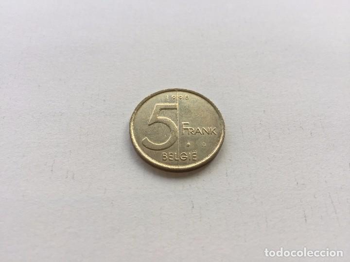 Moedas antigas da Europa: MONEDA B&Eacute;LGICA 5 FRANCOS 1998