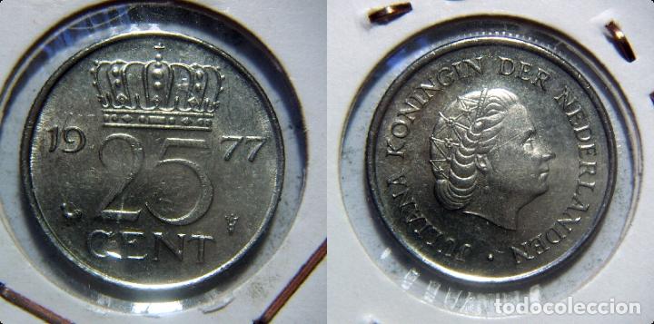 Monedas antiguas de Europa: MONEDA DE HOLANDA 25 CENTIMOS 1977 - Foto 1