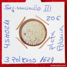 Monedas antiguas de Europa: MONEDA DE POLONIA - SEGISMUNDO III - 3 POLKERS DE PLATA 1624