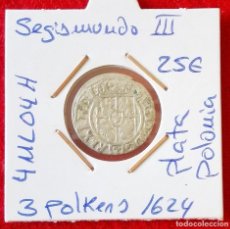Monedas antiguas de Europa: MONEDA DE POLONIA - SEGISMUNDO III - 3 POLKERS DE PLATA 1624
