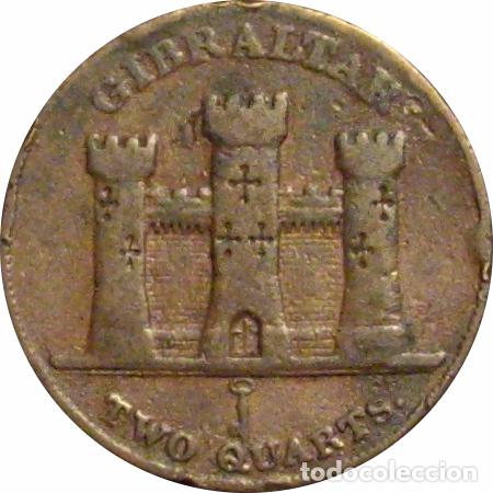 Monedas antiguas de Europa: GIBRALTAR. 2 QUARTOS 1.842/41 - Foto 1