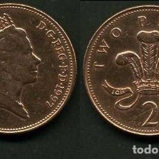 Monedas antiguas de Europa: GRAN BRETAÑA 2 PENCE AÑO 1997 ( ELIZABETH II - REINA DE INGLATERRA DESDE 1952 ) Nº9