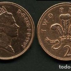 Monedas antiguas de Europa: GRAN BRETAÑA 2 PENCE AÑO 1997 ( ELIZABETH II - REINA DE INGLATERRA DESDE 1952 ) Nº10