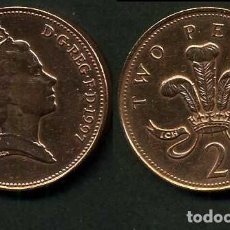 Monedas antiguas de Europa: GRAN BRETAÑA 2 PENCE AÑO 1997 ( ELIZABETH II - REINA DE INGLATERRA DESDE 1952 ) Nº13
