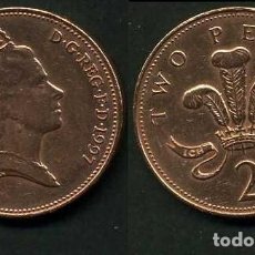 Monedas antiguas de Europa: GRAN BRETAÑA 2 PENCE AÑO 1997 ( ELIZABETH II - REINA DE INGLATERRA DESDE 1952 ) Nº14