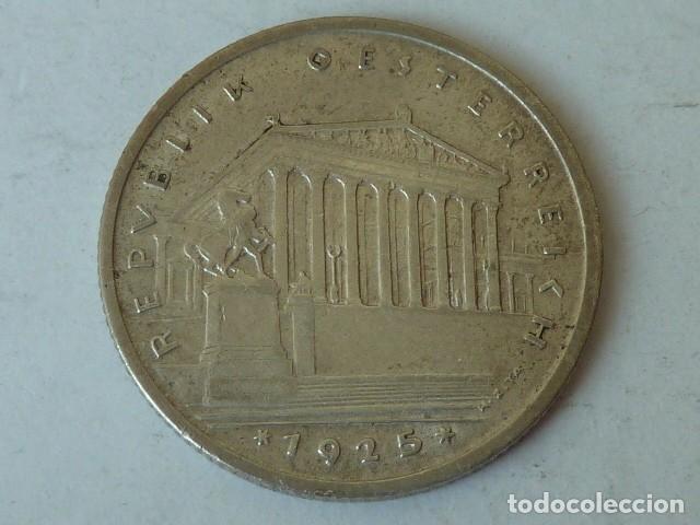 Monedas antiguas de Europa: MONEDA DE PLATA DE 1 CHELIN DE AUSTRIA DE 1925 - Foto 1
