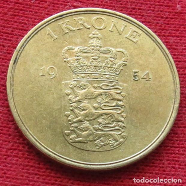 Monedas antiguas de Europa: Dinamarca 1 krone 1954 - Foto 1