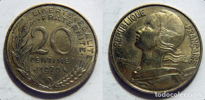Monedas antiguas de Europa: MONEDA DE FRANCIA 20 CENTIMOS 1970 - Foto 1