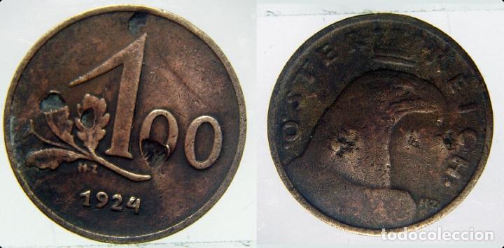 Monedas antiguas de Europa: MONEDA DE AUSTRIA - 100 KRONEN 1924 - Foto 1