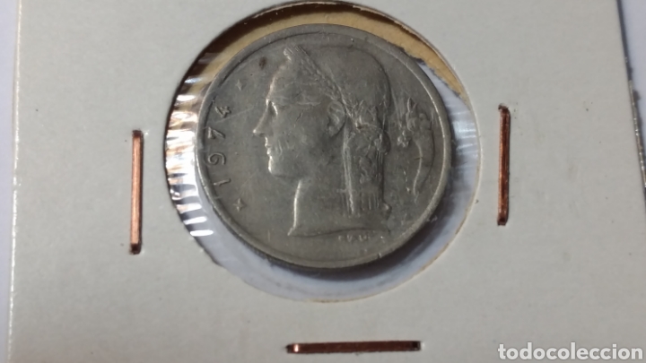 Moedas antigas da Europa: B&eacute;lgica 1 franco 1974