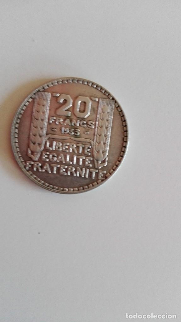 Monedas antiguas de Europa: MONEDA FRANCESA A&Ntilde;O 1933 - Foto 2